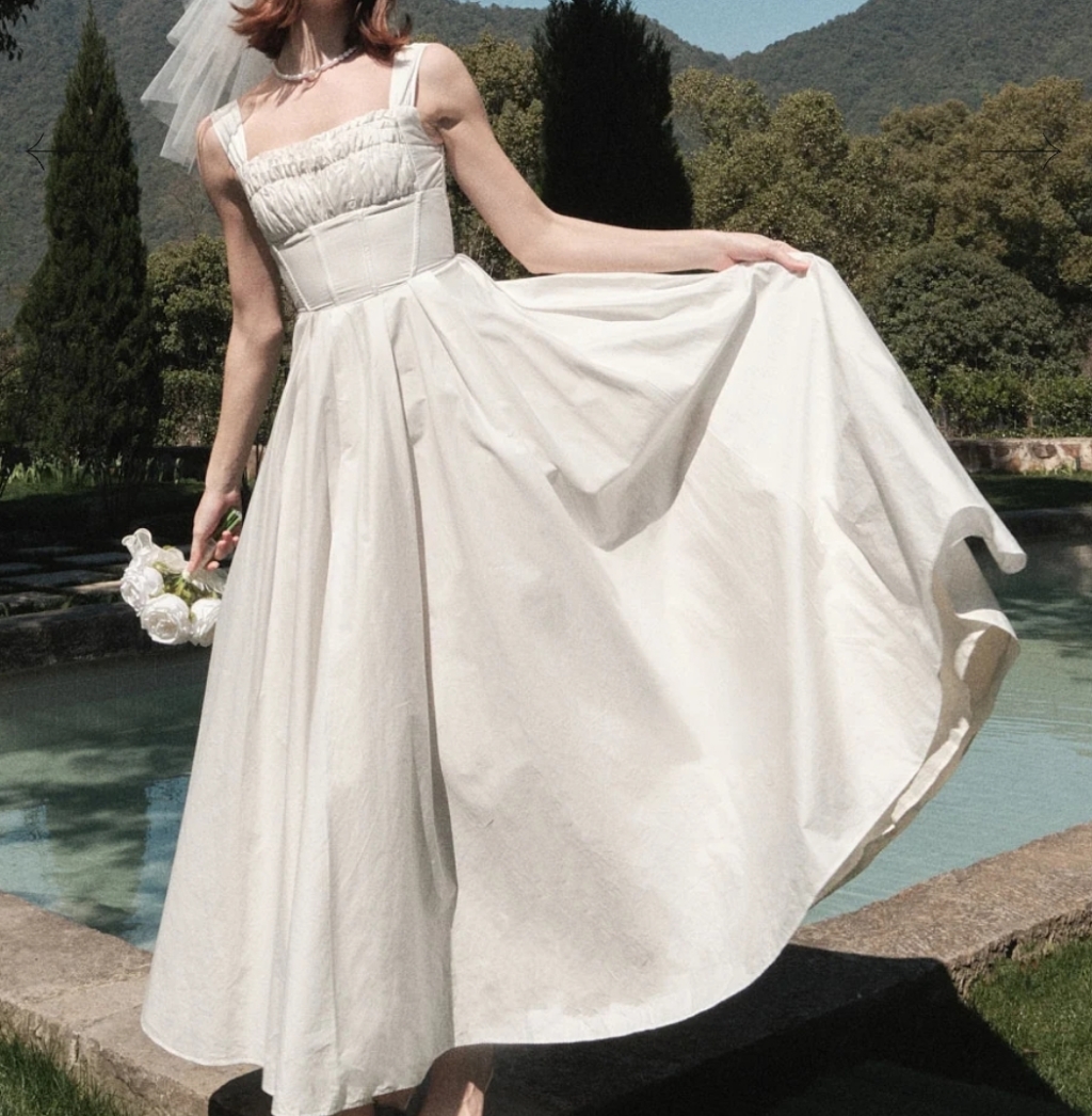 Maison Amory The Grace Blvd Ivory Maxi Gown Dress Small White